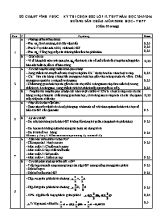 Đáp án đề thi chọn học sinh giỏi Sinh học 12 - Năm học 2015-2016 - Sở GD & ĐT Vĩnh Phúc
